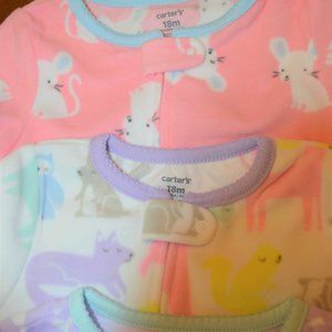 Set of 3 Carter's footie pajamas - NWT